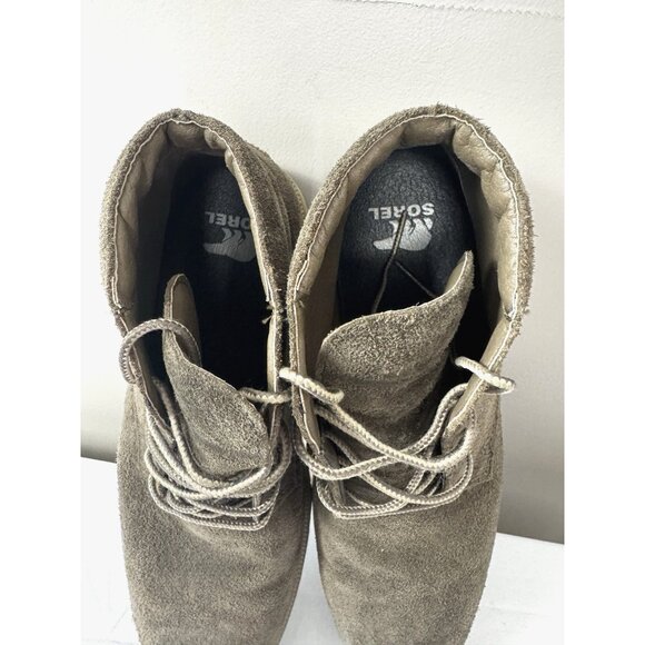 Mens Sorel Chukka Boots 10.5 Green Brown Suede Rugged Outdoors Transitional Gorp - Picture 13 of 16